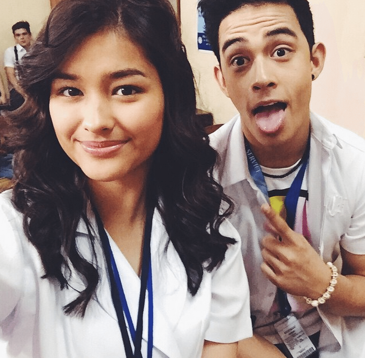 Diego with Liza Soberano at the set of Forevermore