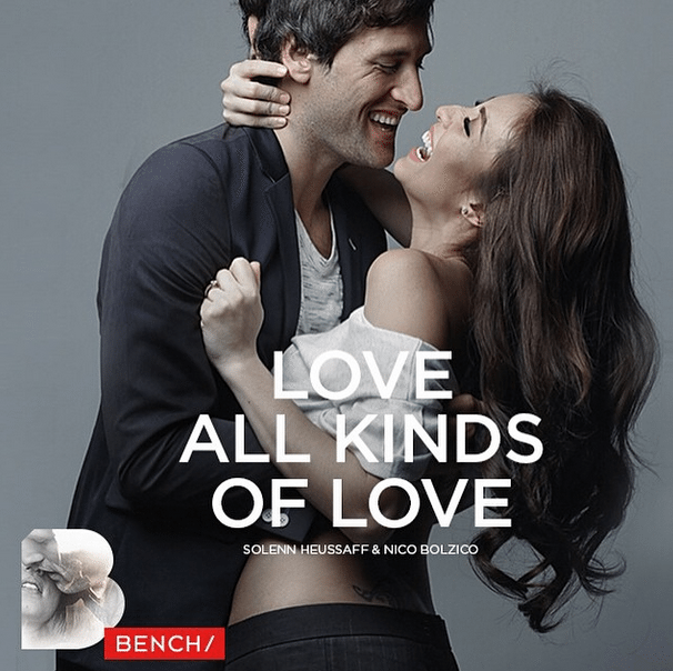 Nico Bolzico Solenn Heussaff Love All Kinds of Love Paint their Hands Back Bench Billboard Guadalupe