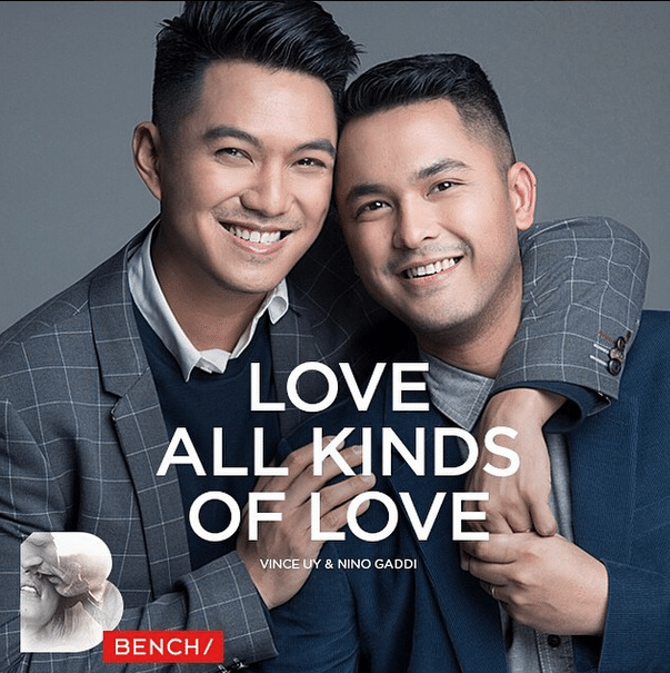 Vince Uy Nino Gaddi Love All Kinds of Love Paint their Hands Back Bench Billboard Guadalupe