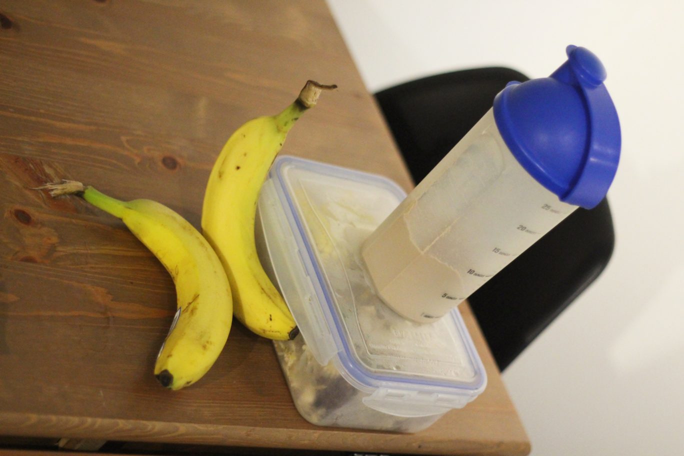 banana whey protein and lunch