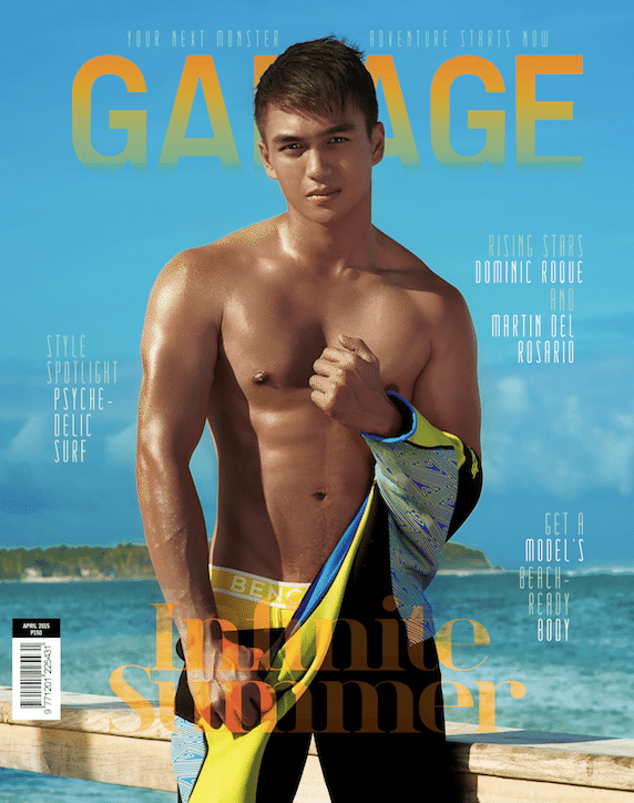Dominic Roque Topless Naked for Garage April 2015 Magazine Cover