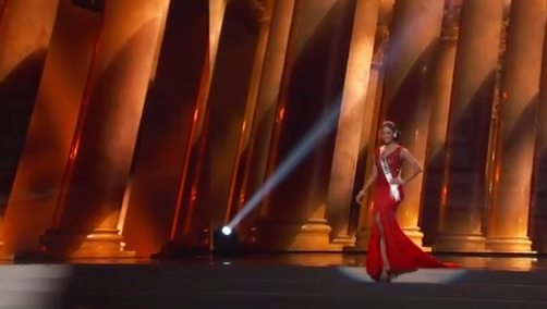pia wurtzbach red gown prelims miss universe philippines 2015 tanim bala walk