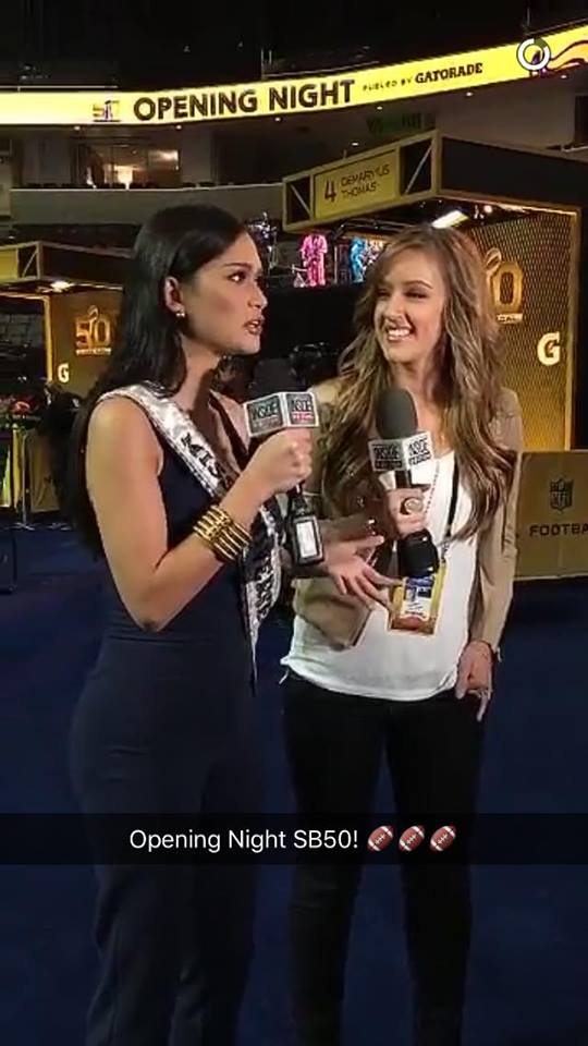 Pia Wurtzbach Miss Universe 2015 Super Bowl 50 Inside Edition Special Correspondent 4