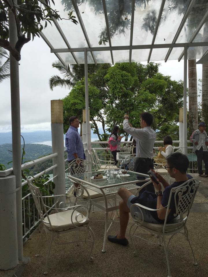 view of taal lake from bag of beans newest branch location veranda
