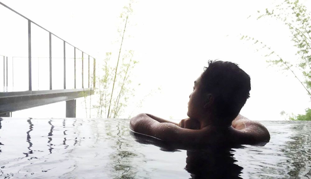 yin yang pool at qiwellness living tagaytay hot and cold dipping pool with taal lake view