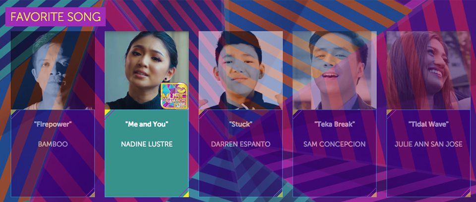 2016 Myx Music Awards Winners Favorite Song Nadine Lustre Me and You
