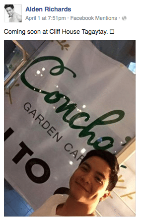 Alden Richards Opens Owns Restaurant Concha's Garden Cafe Cliffhouse Tagaytay Opening April 29.jpg