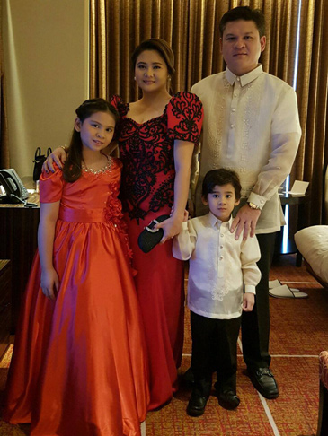 first son paolo duterte with family inaguration president 2016