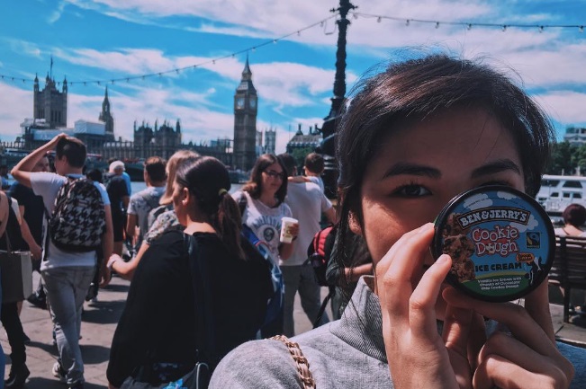 janella salvador in london ben and jerry's ice cream